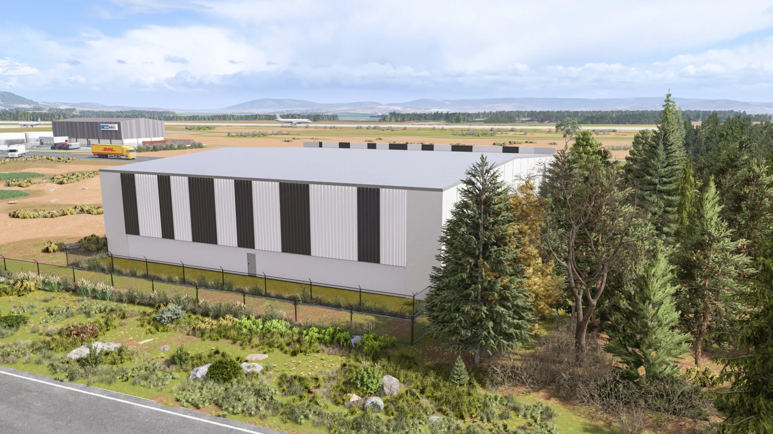 DHL Warehouse & Office — Bison Construction — Architectural Visualization by AA 3D Studio